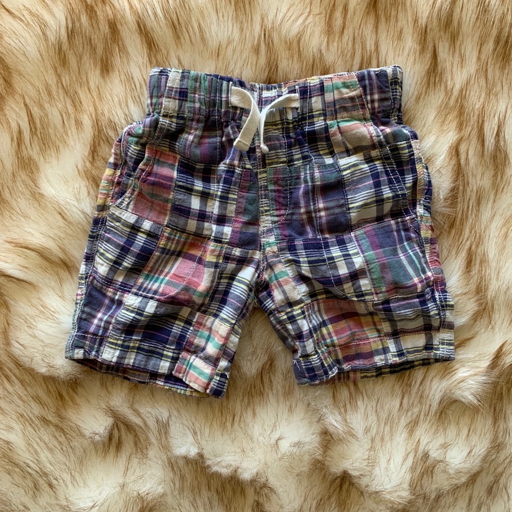 Crewcuts plaid shorts elastic waistband size 4T